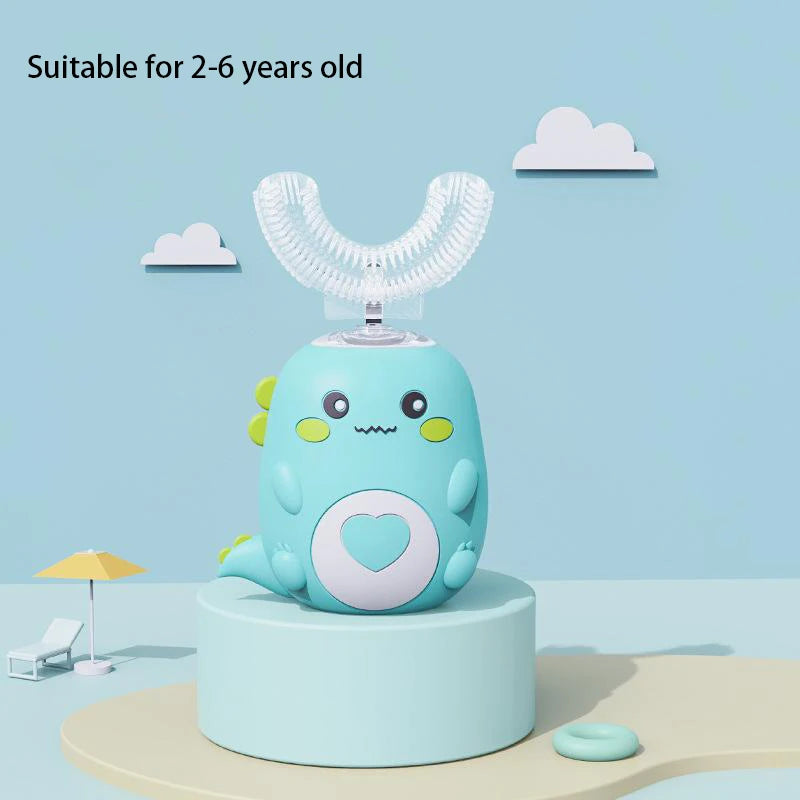 Children U-shaped Electric Toothbrush 360° Smart Cartoon