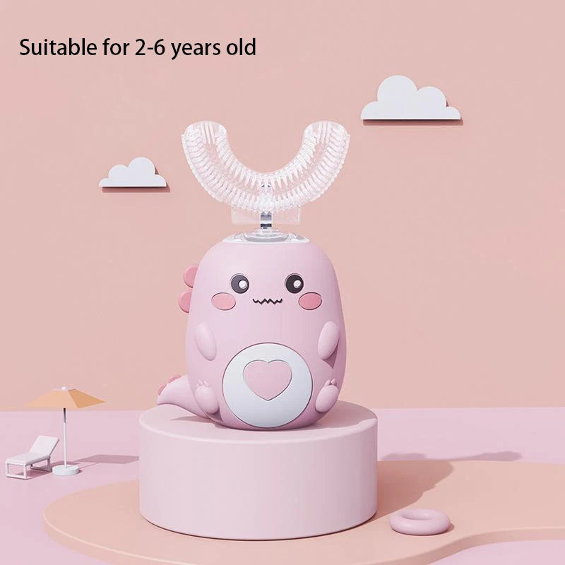 Children U-shaped Electric Toothbrush 360° Smart Cartoon