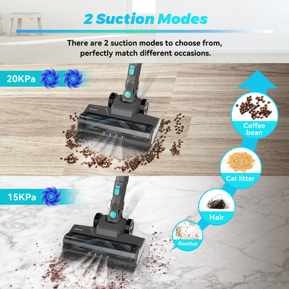 YISORA N300 Cordless Upright Vacuum Cleaner 20Kpa