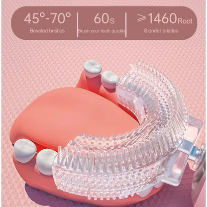 Children U-shaped Electric Toothbrush 360° Smart Cartoon