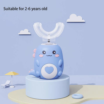 Children U-shaped Electric Toothbrush 360° Smart Cartoon